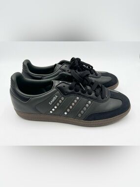 Adidas Samba OG W Core Black Gum Shoes JR8869 Women's Studded metal Size 8.5